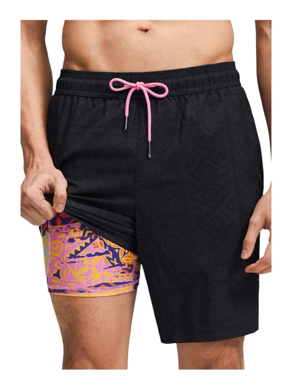 maamgic Mens Swim Trunks with Compression Liner 9 Inch Quick Dry for Beach XXL